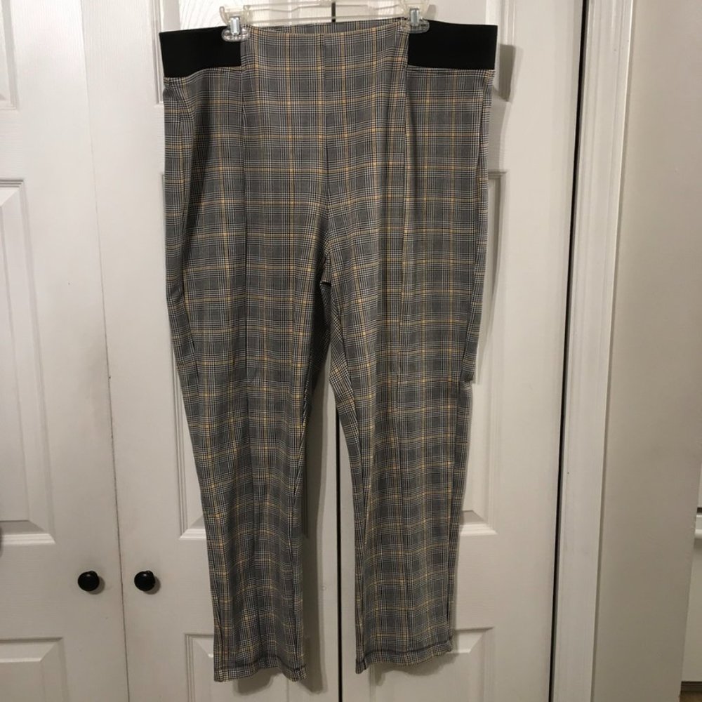 Terra & Sky Plaid Stretchy Pants
